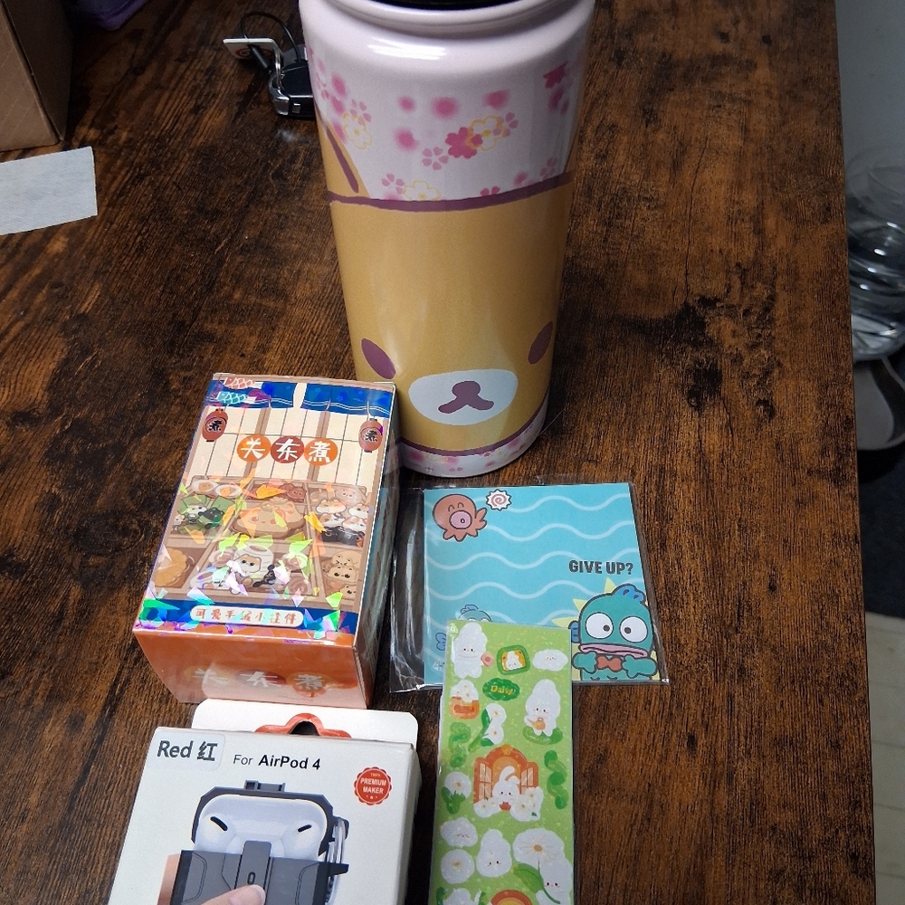 Cute Bear 17 Oz Thermos with Pink Accents